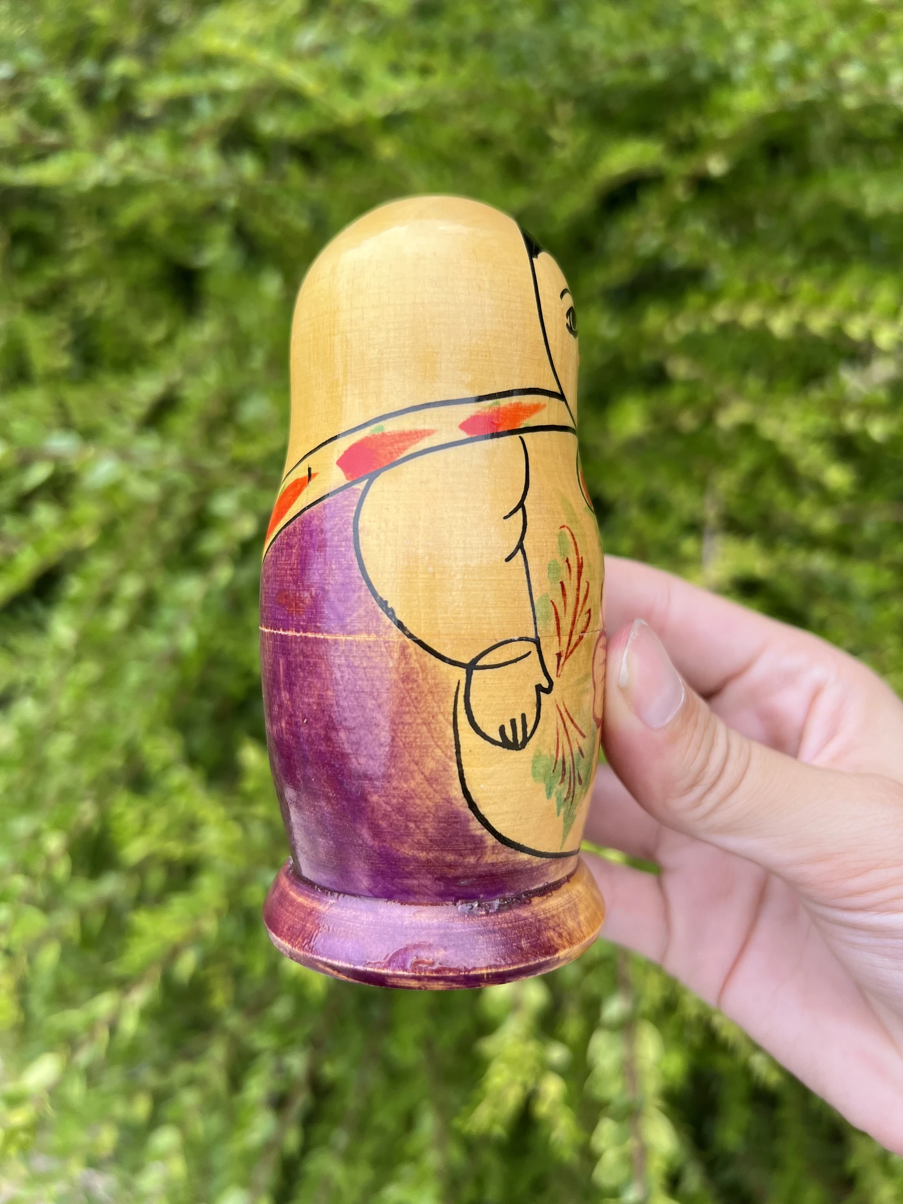 🪆 Boneca russa Matrioshka vintage feita na URSS de madeira 4 peças – photo 5